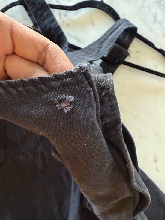 Vans Black Bib Short Overalls MEDIUM - Picture 10 of 11